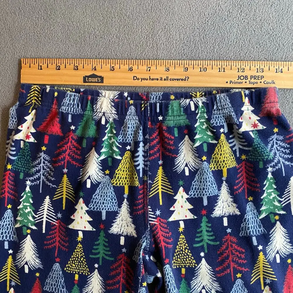 Hanna Andersson Twinkly Trees on Navy Holiday‎ Pajama Pants Womens M Christmas